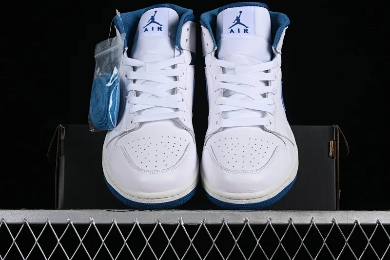 All categories Air Jordan Jordan series basketball shoes Air Jordan 1 Mid Air Jordan 1 Mid "Industrial Blue" AJ1 Joe 1 smoke gray jade Chinese culture basketball shoes FN5215-141